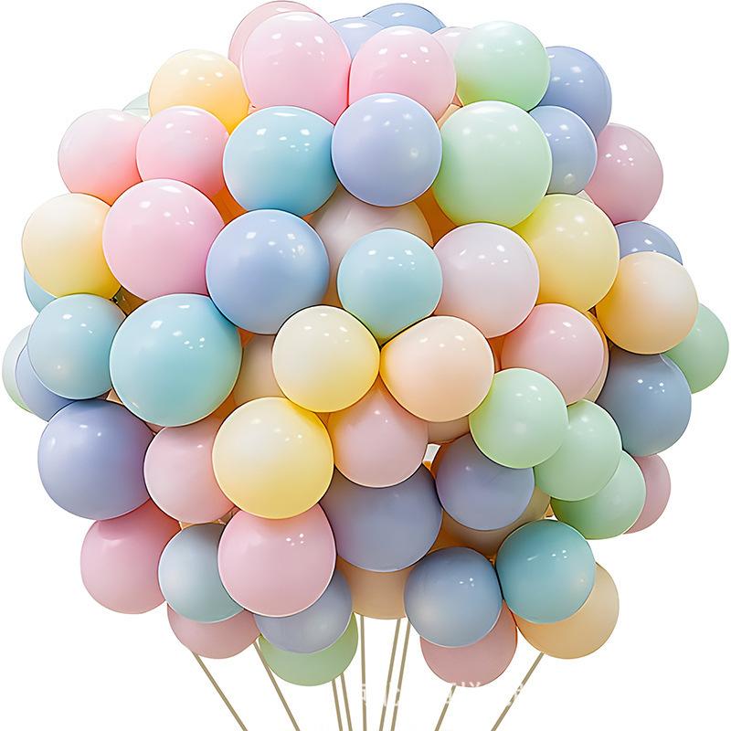 Bộ bóng bay 10 inch cho sinh nhật và tiệc cưới, bao gồm dây bóng bay và bóng bay màu macaron cổ điển. Phù hợp cho trang trí tiệc và sự kiện, bán buôn.