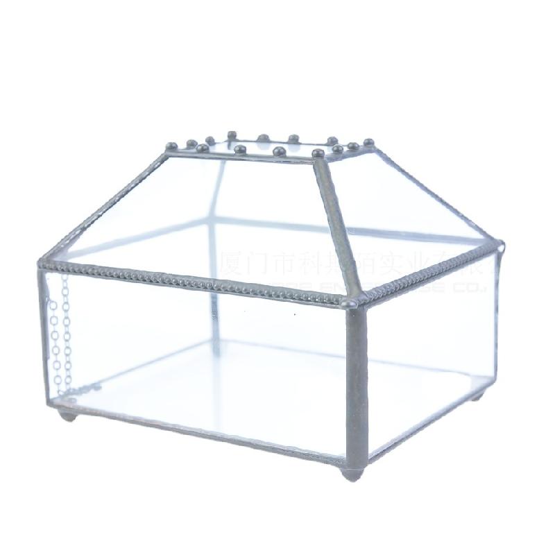 DG-250 Hộp trang sức mở nổi cổ điển, hộp thủy tinh, hộp giảm từ, đồ trang trí cổ điển, hộp chứa, hộp bạc đá, hộp thủy tinh chứa