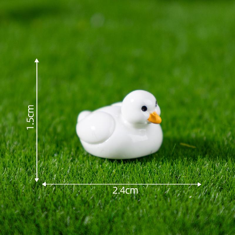 微景观创意可爱白白胖胖小鸭子园艺造景 DIY装饰品配件迷你小摆件