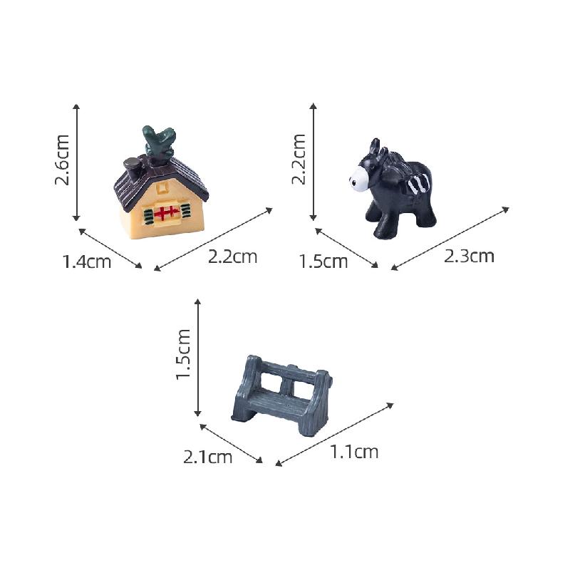 Tiểu cảnh bộ ba động vật, phụ kiện trang trí cây cảnh mini (ZC-551)