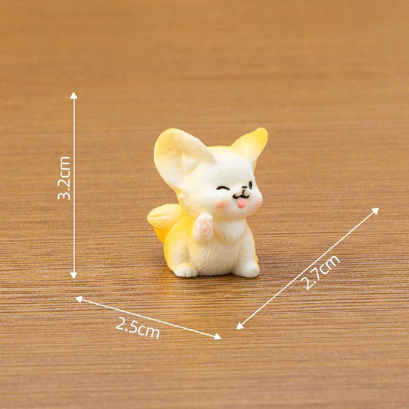 Tiểu cảnh cáo tai dài, 12 kiểu, trang trí cây cảnh mini (ZC-206)