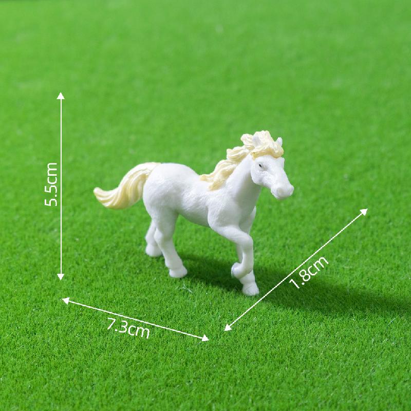 Tiểu cảnh ngựa đen trắng, trang trí chậu cây cảnh mini (ZC-255)
