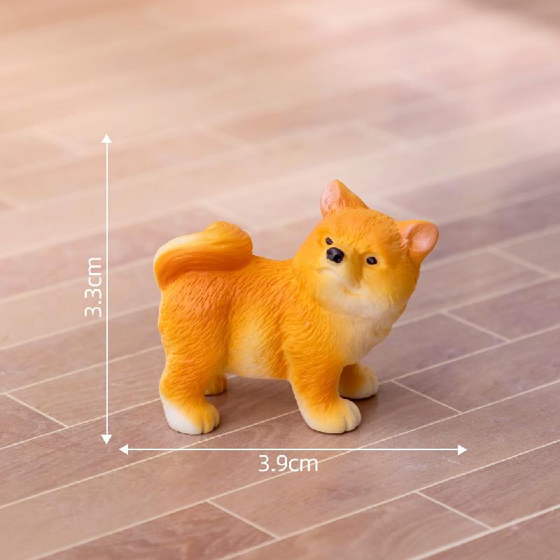 Chó Shiba Inu mini đáng yêu - phụ kiện trang trí DIY, mô hình chó con cho xe ô tô và trang trí bàn nhỏ (ZC-1382)