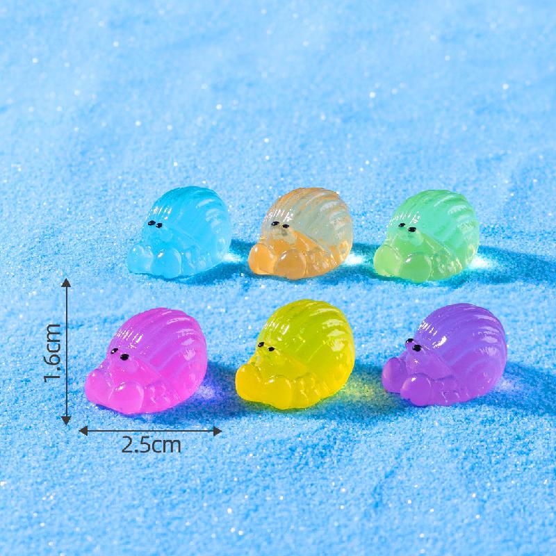 微景观创意夜光海洋动物寄居蟹小海马萌粒 DIY装饰配件迷你小摆件