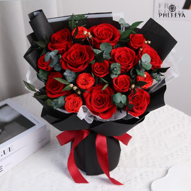 Bó hoa hồng vĩnh cửu quà tặng sinh nhật Valentine Ngày của Mẹ (HK-17)