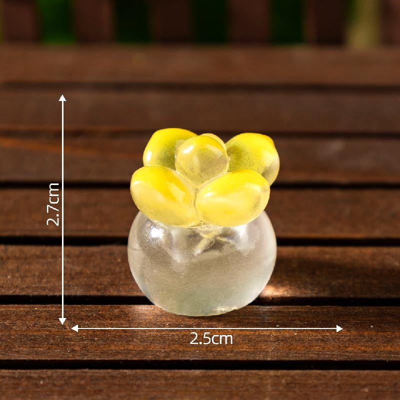 微景观夜光萌萌多肉仙人掌盆栽娃屋 DIY装饰品配件迷你桌面小摆件