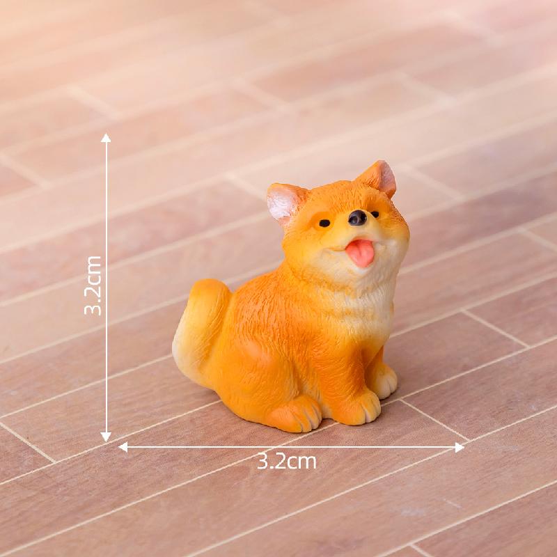 Chó Shiba Inu mini đáng yêu - phụ kiện trang trí DIY, mô hình chó con cho xe ô tô và trang trí bàn nhỏ (ZC-1382)