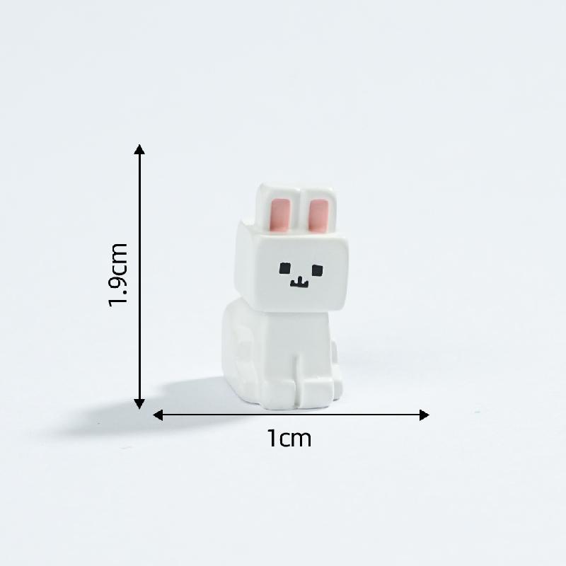 跨境外贸微景观创意方块火烈鸟青蛙动物 DIY装饰品配件迷你小摆件