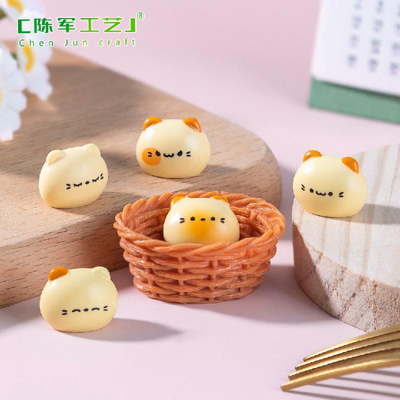 微景观创意可爱猫猫曲奇萌粒娃娃屋 DIY装饰品配件迷你桌面小摆件