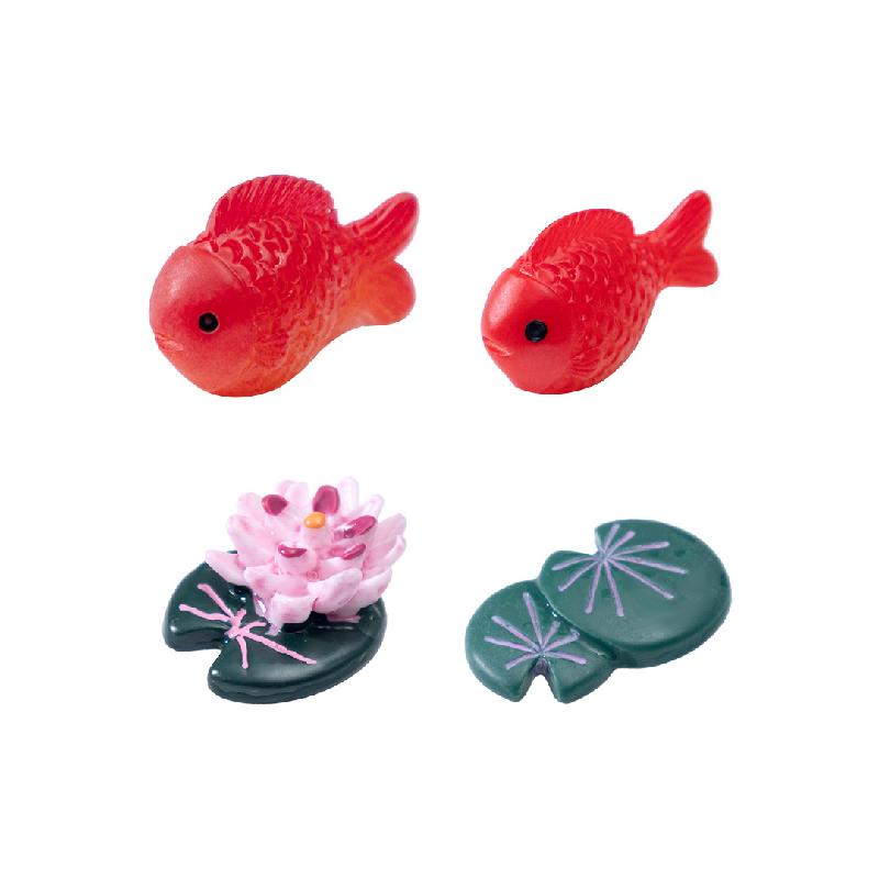Tiểu cảnh cá đỏ phong cách Địa Trung Hải, trang trí bể cá (ZC-314)