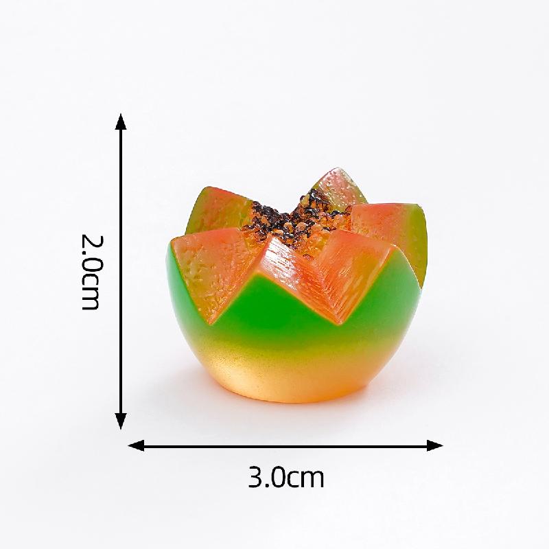 微景观创意夜光半切水果西瓜火龙果萌粒 DIY装饰品配件迷你小摆件