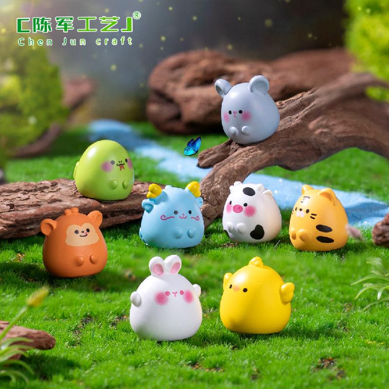 微景观创意可爱十二生肖小动物萌粒公仔 DIY装饰品配件迷你小摆件