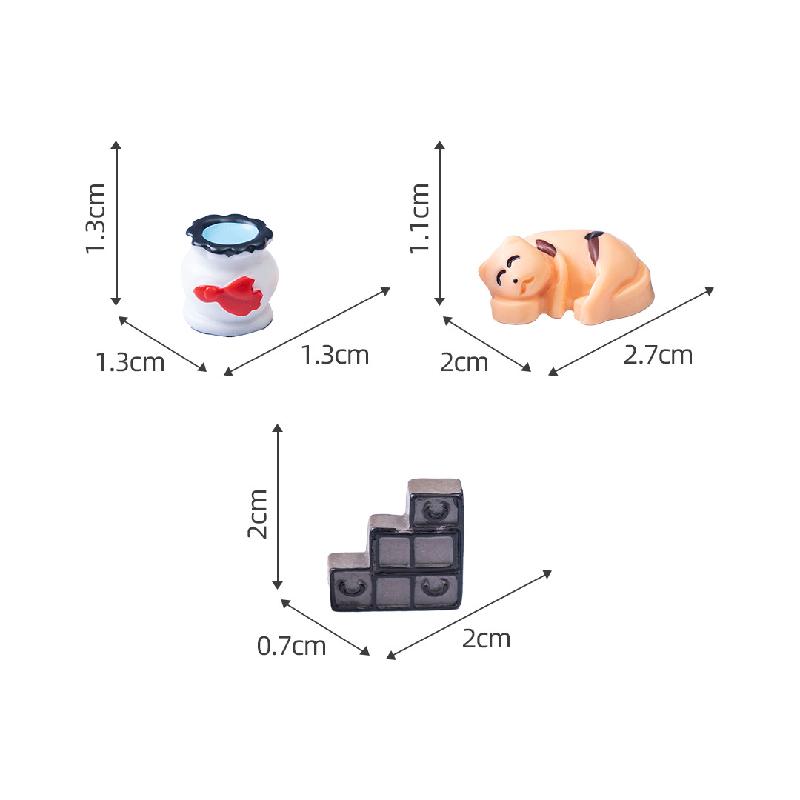 Tiểu cảnh bộ ba động vật, phụ kiện trang trí cây cảnh mini (ZC-551)