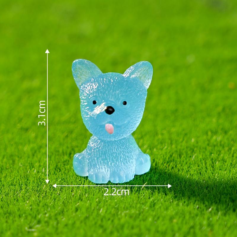 微景观创意夜光小狗园艺造景 DIY装饰品配件迷你汽车载桌面小摆件