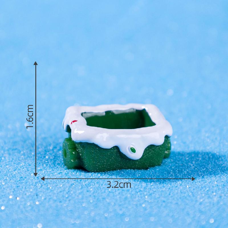 跨境新品微景观创意雪人麋鹿圣诞节 DIY装饰品配件迷你树脂小摆件