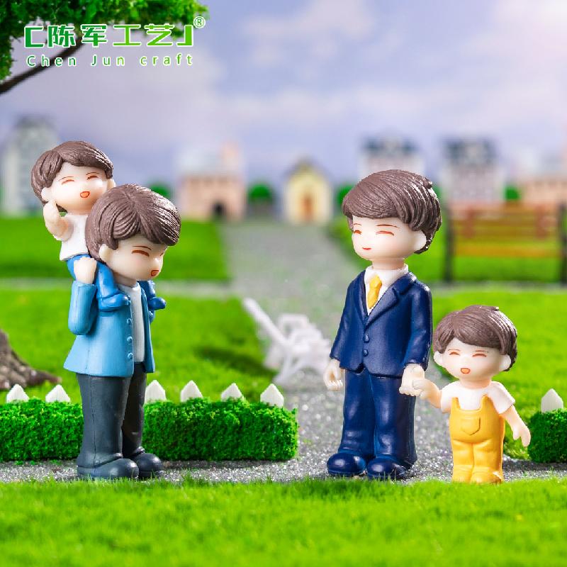 Cha con leo núi – Mô hình kỷ niệm Ngày của Cha, trang trí bàn, xe hơi (M-584)