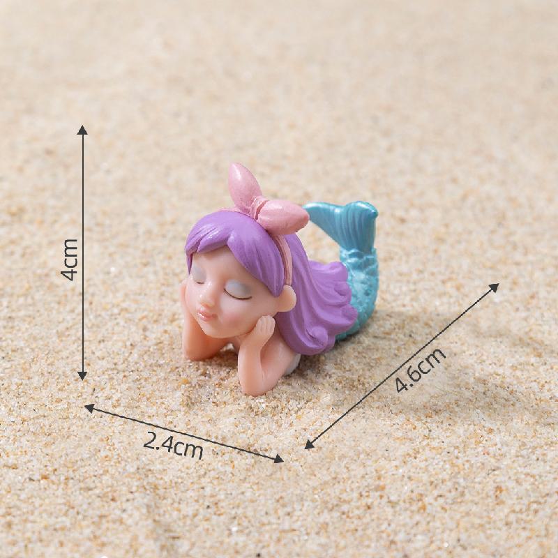 Tiểu cảnh kẹp tóc nàng tiên cá, trang trí bể cá mini DIY (ZC-415)