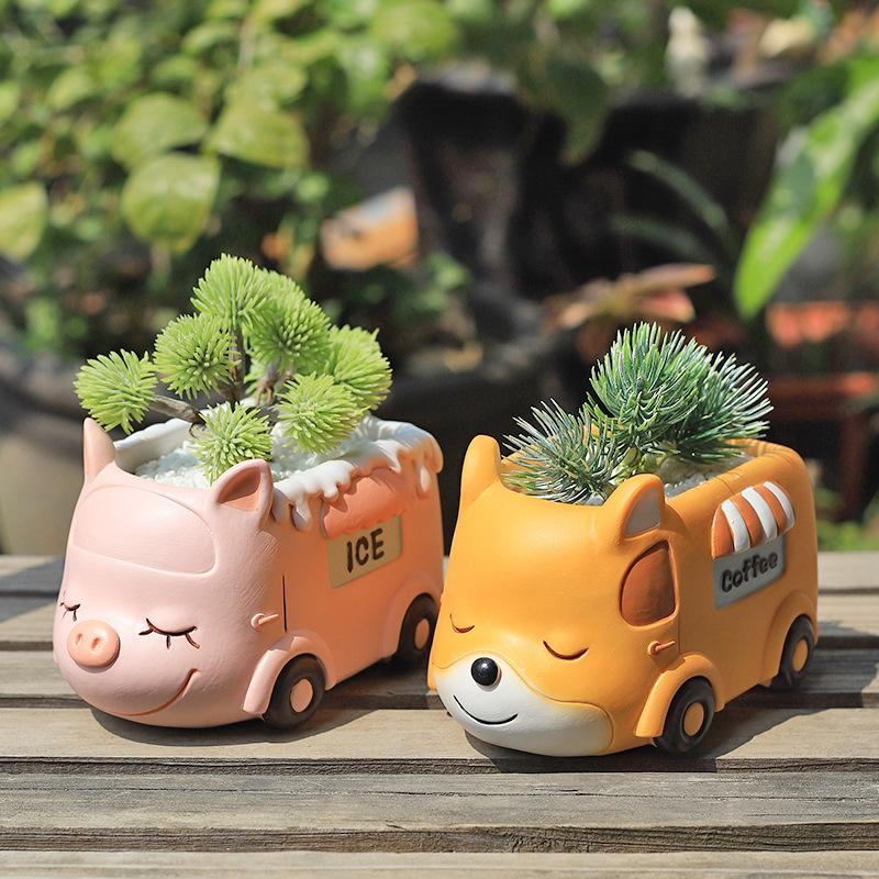 Chậu cây mọng nước hình nấm resin, chậu mini trang trí bàn, cửa sổ và tiểu cảnh (RG-164)