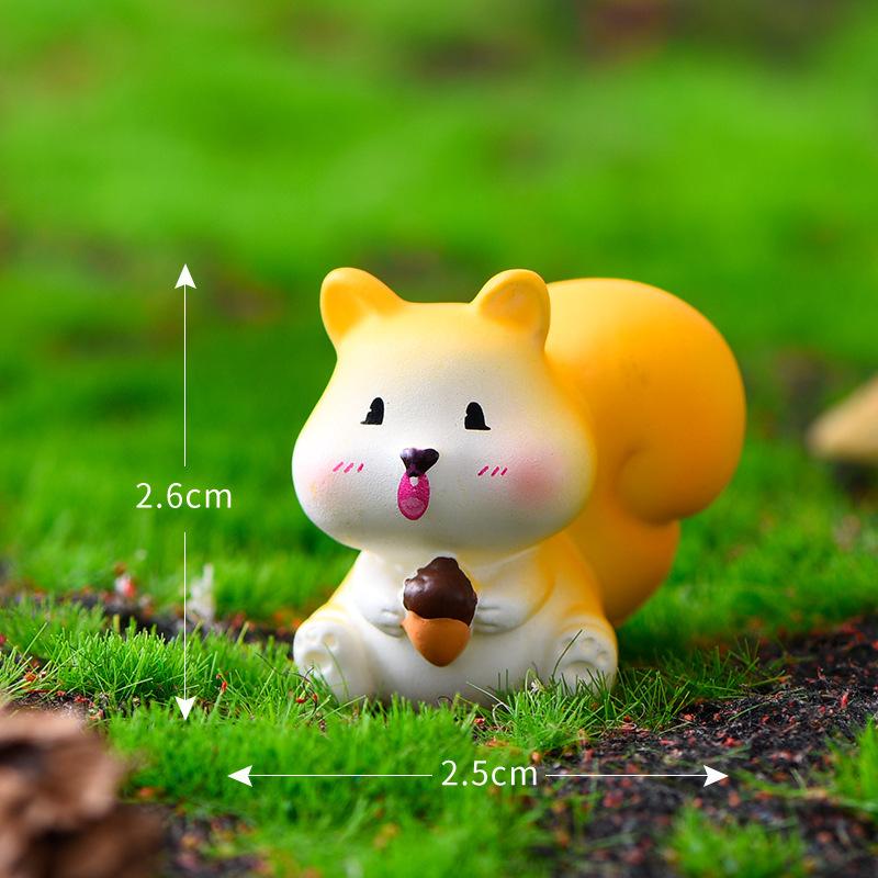 Tiểu cảnh sóc resin dễ thương trang trí chậu cây DIY (ZC-773)