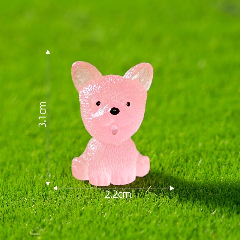 微景观创意夜光小狗园艺造景 DIY装饰品配件迷你汽车载桌面小摆件