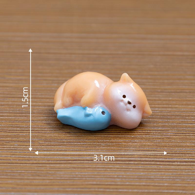 微景观创意可爱小水獭萌粒公仔娃屋 DIY装饰品配件迷你桌面小摆件