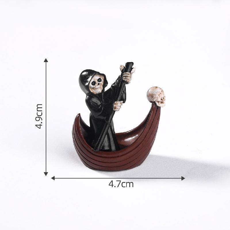 Tiểu cảnh hề xương Halloween, DIY, phụ kiện resin tiểu cảnh mini đáng yêu (ZC-572)