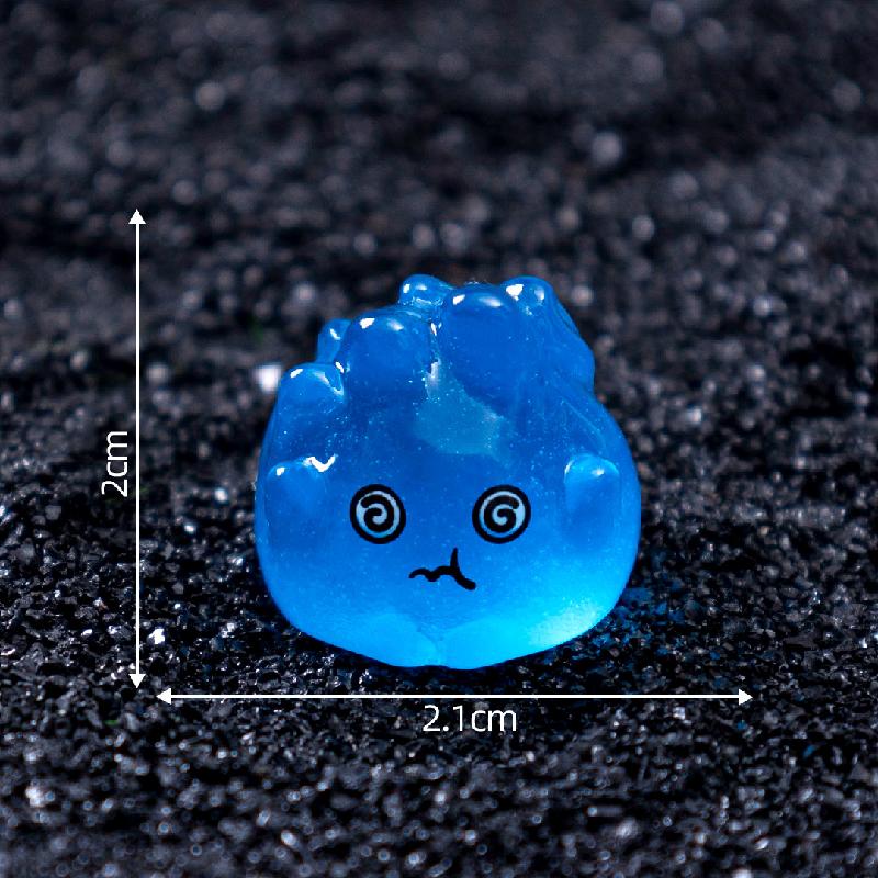 跨境微景观创意夜光万圣节小火苗萌粒 DIY装饰品挂配件迷你小摆件