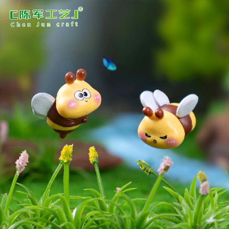 微景观创意可爱小蜜蜂昆虫公仔园艺造景 DIY装饰品配件迷你小摆件
