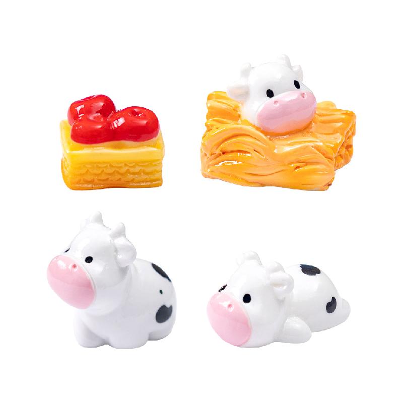 微景观创意可爱牛牛一家园艺造景 DIY装饰品挂配件迷你桌面小摆件