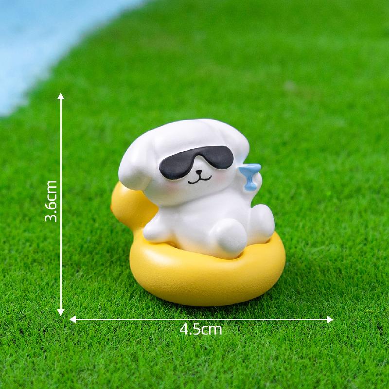 微景观创意可爱休闲小狗公仔DIY装饰品挂配件迷你车载桌面小摆件