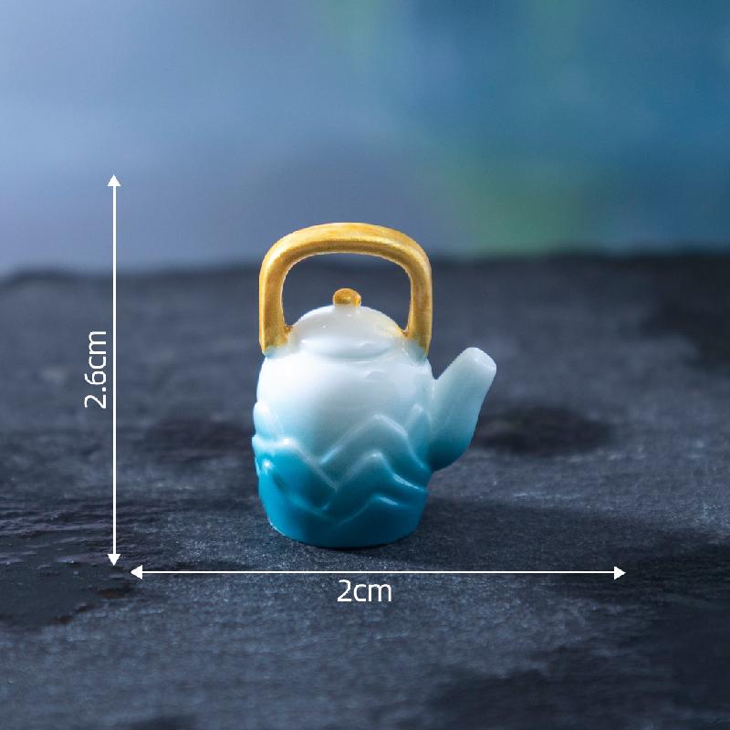 微景观创意国风青山茶具茶壶娃娃屋 DIY装饰品配件迷你微缩小摆件