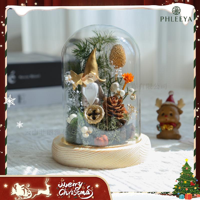Hoa hồng vĩnh cửu cây thông Noel quà Valentine Thất Tịch (HK-80)
