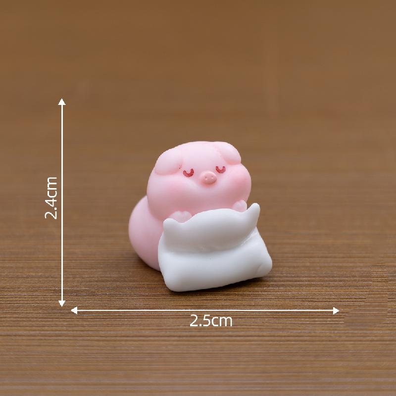 微景观创意可爱猪猪公仔萌粒 DIY装饰品挂配件迷你车载桌面小摆件