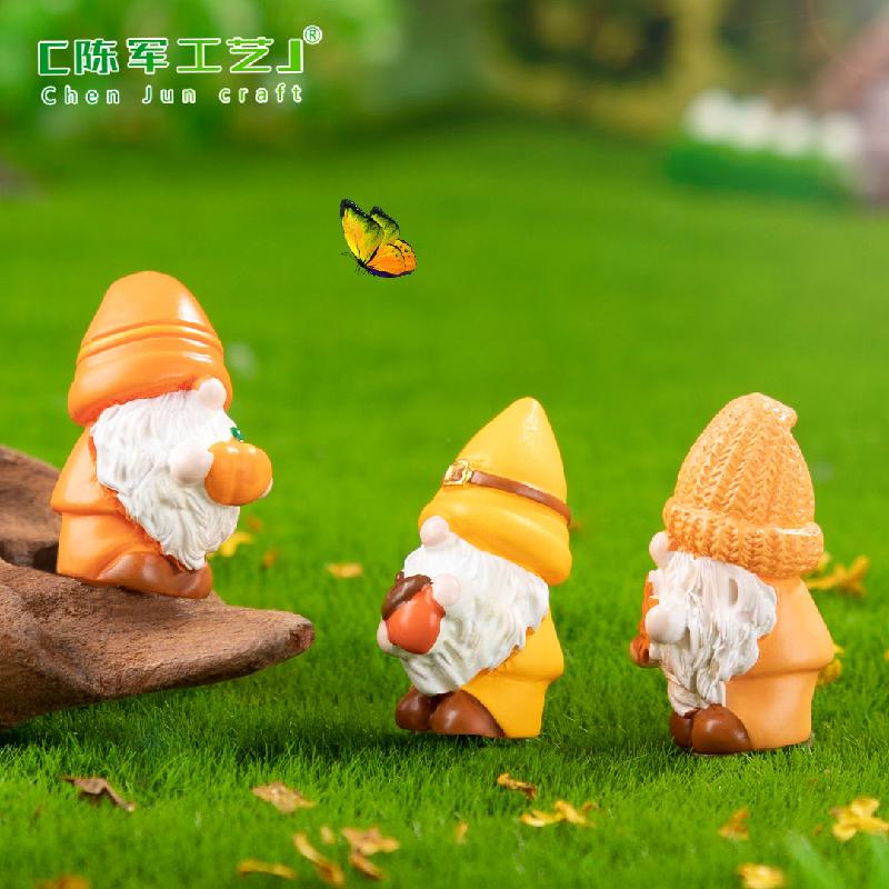 Chú lùn mùa thu – Tượng chú lùn thu hoạch, trang trí bàn, kệ (M-314)
