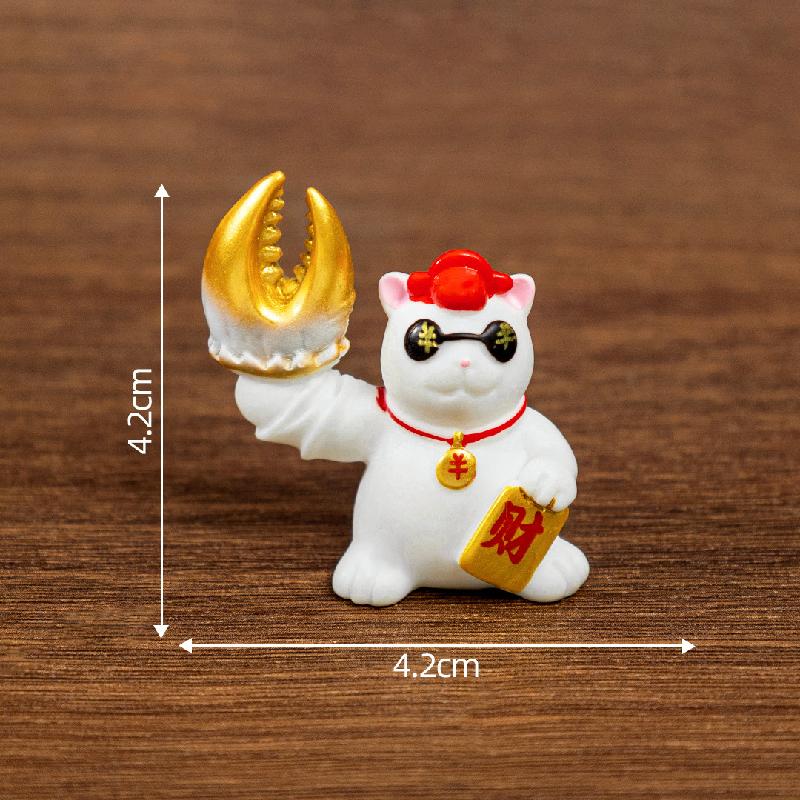 Tiểu cảnh mèo chiêu tài mini trang trí bàn và xe DIY (ZC-1217)