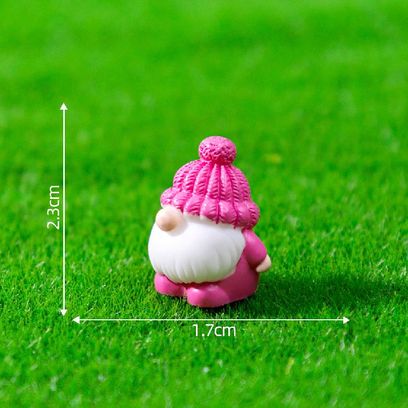 跨境微景观创意蓝色举牌小矮人萌粒盲袋 DIY装饰品配件迷你小摆件