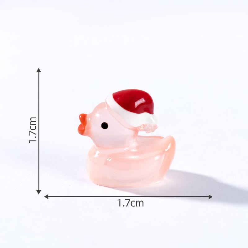 Tiểu cảnh vịt mũ Noel phát sáng trang trí chậu cây (ZC-704)