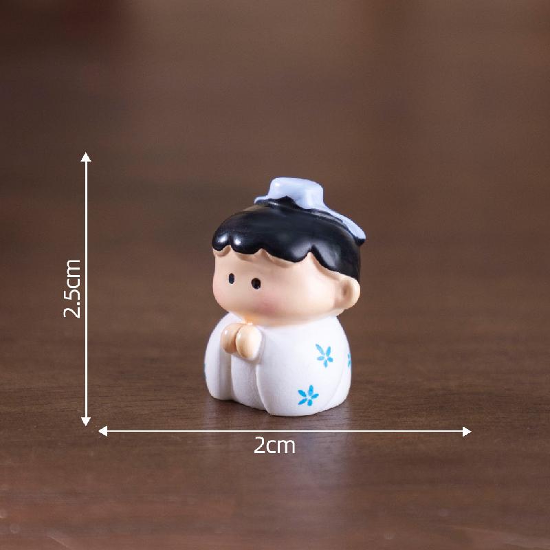 微景观创意可爱孔子与小书童公仔 DIY装饰品挂配件迷你桌面小摆件
