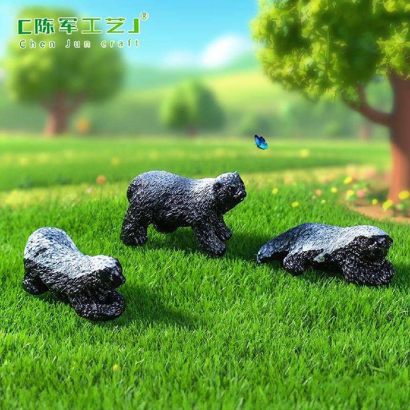 跨境新品微景观创意写实平头哥公仔 DIY装饰品配件迷你树脂小摆件