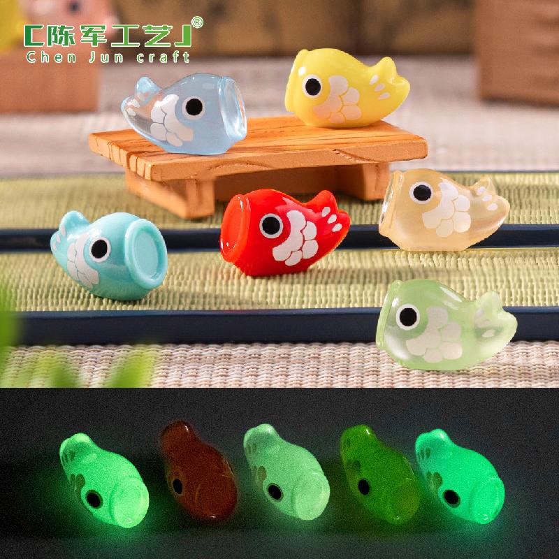 跨境微景观创意日式夜光鲤鱼旗娃娃屋 DIY装饰品挂配件迷你小摆件