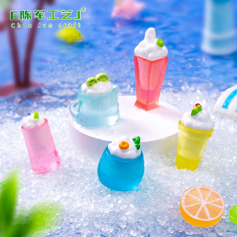 微景观创意夜光夏日冰杯食玩 DIY装饰品盲袋挂配件迷你桌面小摆件
