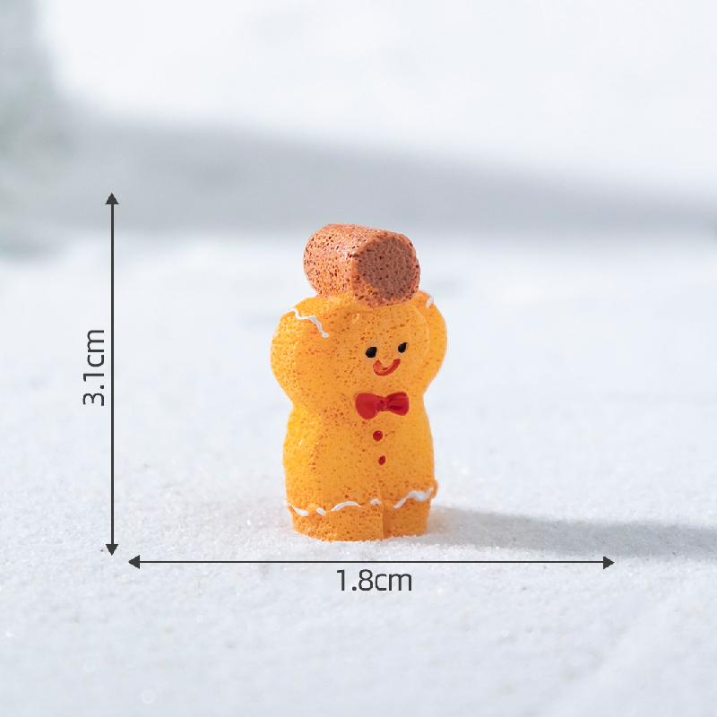微景观创意圣诞姜饼人小动物公仔 DIY装饰品挂配件迷你桌面小摆件