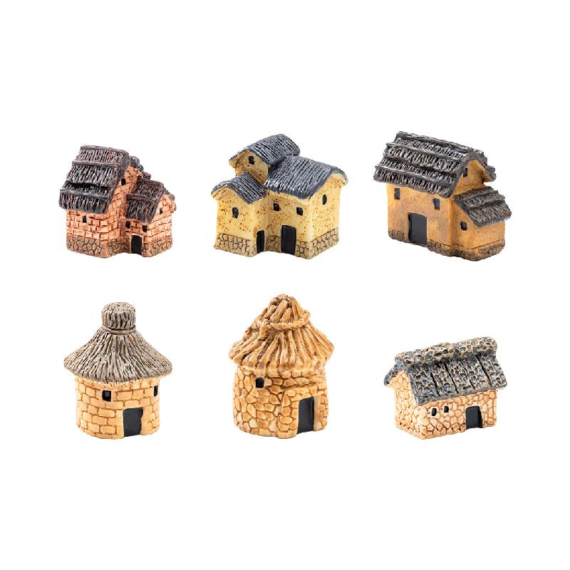 Tiểu cảnh nhà tranh, 6 kiểu, phong cách Zakka trang trí mini (ZC-327)