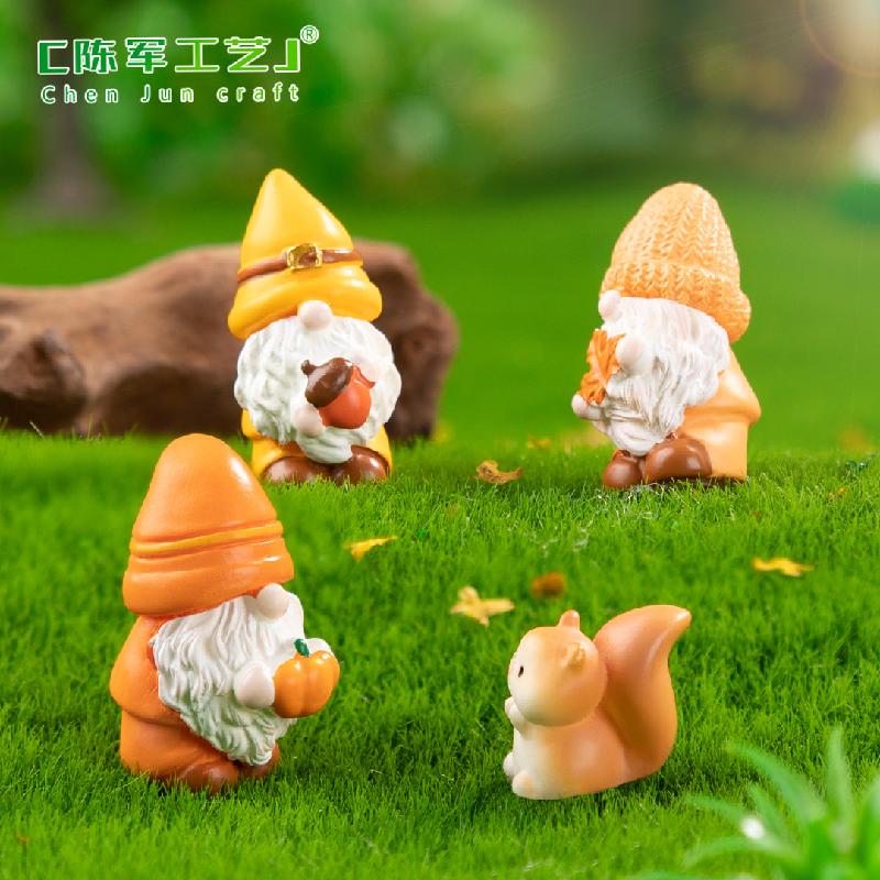 Chú lùn mùa thu – Tượng chú lùn thu hoạch, trang trí bàn, kệ (M-314)