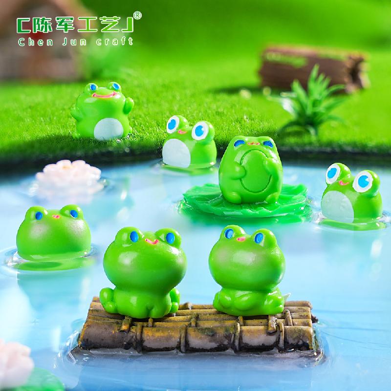 微景观创意可爱小青蛙园艺造景 DIY装饰品配件迷你汽车桌面小摆件