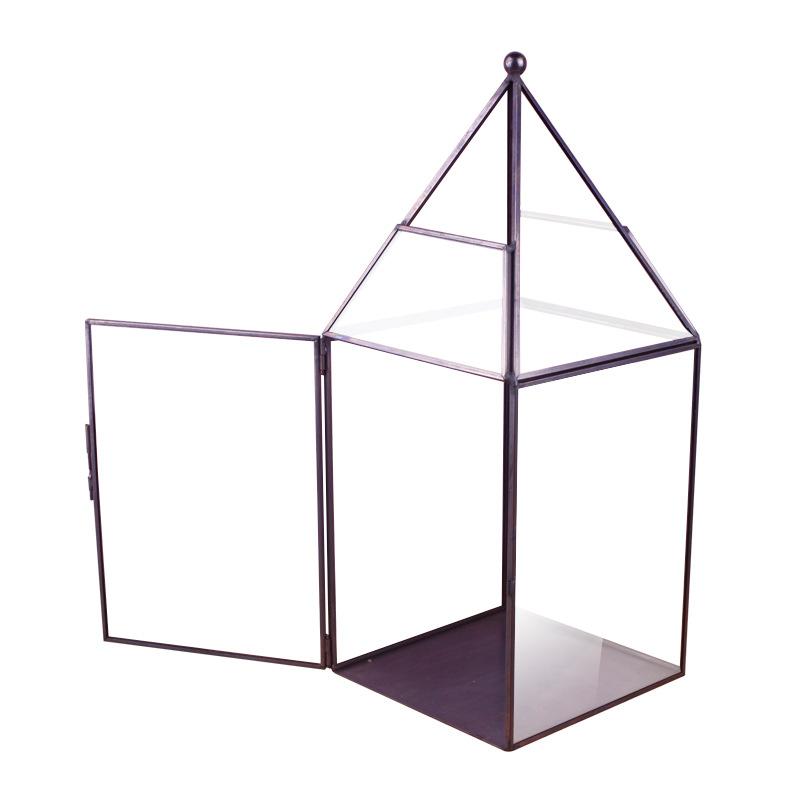 DG-222 Bức tranh đồng đầu đường viền hình học kính lửa, đèn di động, ngoài trời hoa nhà, lễ cưới bàn trang trí cửa sổ cổ điển