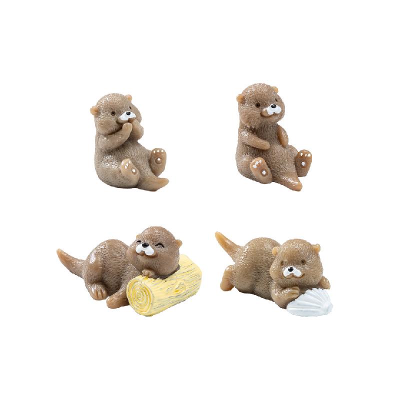Tiểu cảnh rái cá nhỏ, móc khóa và trang trí cây cảnh mini (ZC-366)