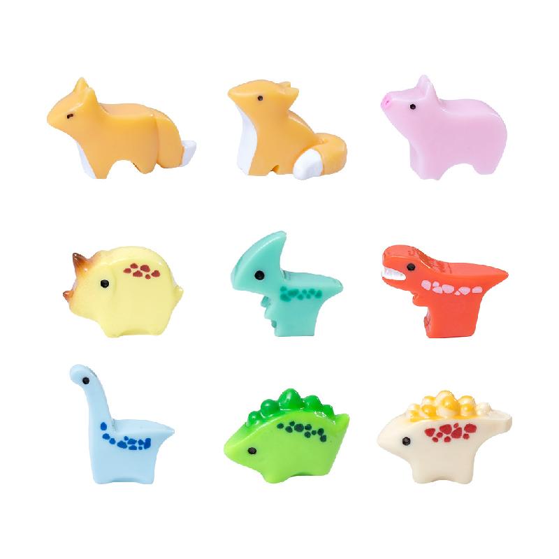 微景观创意仿真木雕小动物萌粒公仔 DIY装饰品配件迷你树脂小摆件