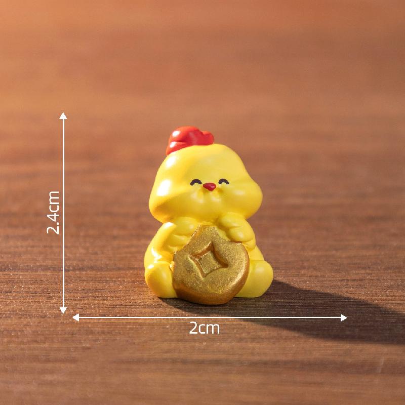 微景观创意十二生肖元宝萌粒公仔 DIY装饰配件迷你车载桌面小摆件