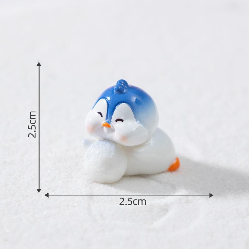 微景观创意可爱圣诞老人企鹅雪地造景 DIY装饰配件迷你桌面小摆件